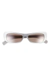 Jacquemus Capri Rectangular Sunglasses In Gray