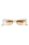 Jacquemus Capri Rectangular Sunglasses In Neutral