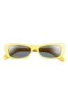 Jacquemus Capri Rectangular Sunglasses In Yellow