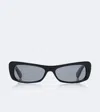 Jacquemus Capri Rectangular Sunglasses In Black