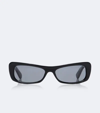 Jacquemus Capri Rectangular Sunglasses In Black