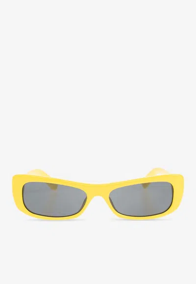 JACQUEMUS CAPRI RECTANGULAR SUNGLASSES