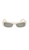 Jacquemus The Capri Rectangular Sunglasses In White