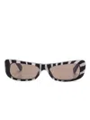 Jacquemus Capri Rectangular Sunglasses In Black