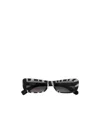 Jacquemus Capri Rectangular Sunglasses In Black