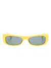 Jacquemus Capri Rectangular Sunglasses In Neutral