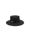 Jacquemus Fringed Edge Artichoke Bob Hat In Black
