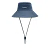Jacquemus Wide Brim Hat With Button And Eyelet In Blue