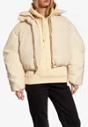 Jacquemus Caraco Puffer Zip-up Jacket In Cream