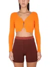 Jacquemus V-neck Cropped Knitwear Button Detail