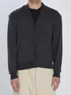 Jacquemus Embroidered Long Sleeve Cardigan In Black