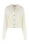 Jacquemus Cardigan Brode In Merino Wool In White
