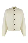 Jacquemus Soft Knit Cardigan Embroidered Detail In White