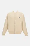 Jacquemus The Gros Grain Button-fastening Logo-plaque Cardigan In Yellow