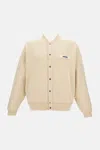 Jacquemus The Gros Grain Button-fastening Logo-plaque Cardigan In Neutral