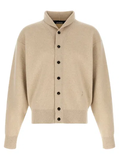 Jacquemus Cardigan In Neutral
