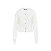 Jacquemus Knit Cardigan With Ribbed Cuffs And V-neckline In White