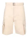 Jacquemus Cargo Bermuda With Belt Trousers Beige