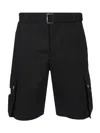 Jacquemus Le Cargo Belted Bermuda Shorts In Black