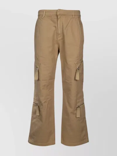 Jacquemus Cargo Pocket Wide Leg Trousers In Brown