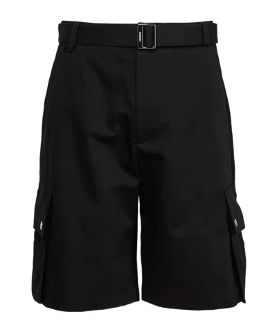 Jacquemus Le Cargo Belted Bermuda Shorts In Black