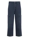 Jacquemus Navy Blue Cotton Le Cargo De-nimes Carre Jeans In Multi