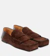 Jacquemus Loafers Square Toe Contrast Heel In Brown