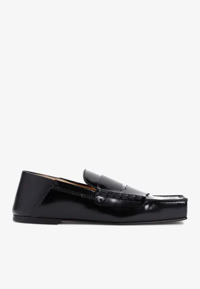 JACQUEMUS CARRÉ LEATHER SQUARE LOAFERS