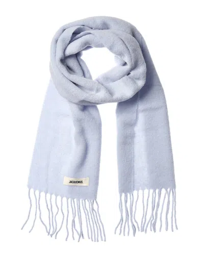 Jacquemus Carro Mohair, Alpaca & Wool-blend Scarf In Blue