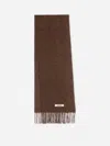 Jacquemus Brown Alpaca L Echarpe Carro Scarf In Brown