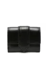 Jacquemus Le Compact Bambino Leather Wallet In Black