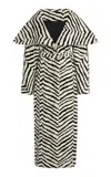 Jacquemus Caruso Zebra-jacquard Cotton Coat In Animal