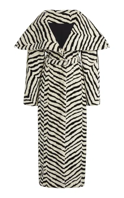 Jacquemus Caruso Zebra-jacquard Cotton Coat In Multi