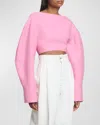 Jacquemus Le Haut Casaco Hollowed Out Blouse In Pink