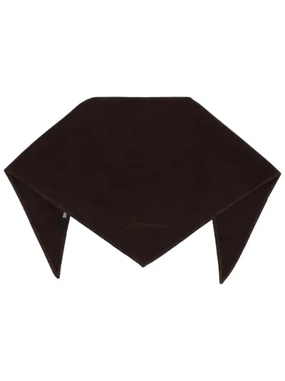 Jacquemus Cashmere Foulard Mini Scarf In Pink