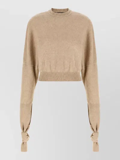 Jacquemus Cashmere Virgin Wool Sweater In Neutral