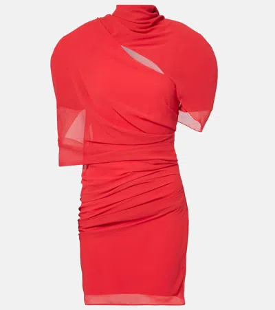 JACQUEMUS CASTAGNA DRAPED CHIFFON MINIDRESS
