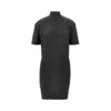 Jacquemus Grey High Neck Dress With Back Application In Wool Woman In Gray