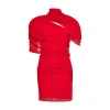 Jacquemus 'la Robe Castagna' Red Dress With Ruched Detail And Rear Cut-out In Red