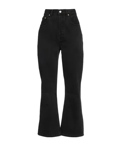 Jacquemus Casual Straight-leg Jeans In Black