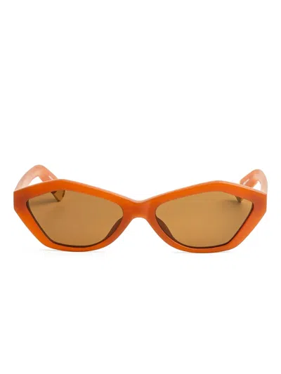 Jacquemus Cat-eye Frame Sunglasses In Brown