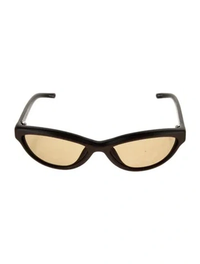 Pre-owned Jacquemus Cat-eye Tinted Sunglasses In Brown