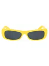 Jacquemus Capri Rectangular Sunglasses In Yellow
