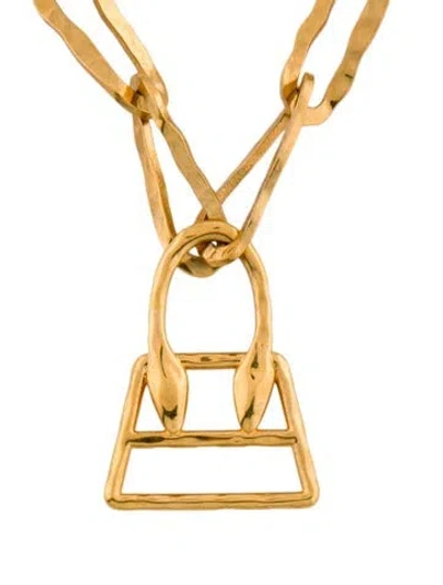 Pre-owned Jacquemus Chain Pendant Necklace, 17.5" In Multi