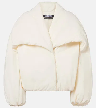Jacquemus Le Chale Bomber Jacket In White