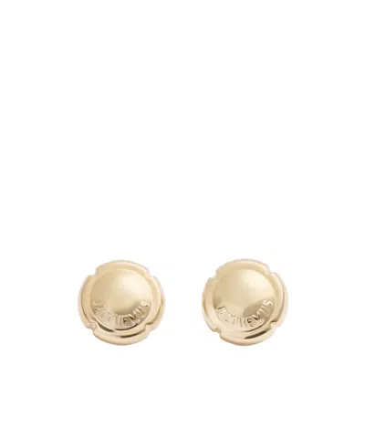 Jacquemus Champagne Muselet Earrings In Yellow