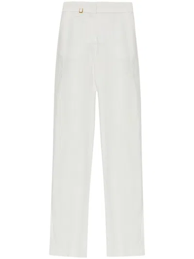 Jacquemus Charm-detail Trousers In White