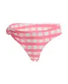 Jacquemus Check-print Bikini Bottoms In Pink