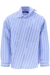 Jacquemus Light-blue Striped 'la Chemise Cuadro' In White