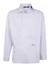 Jacquemus La Chemise Cuadro Cotton Asymmetric In Grey